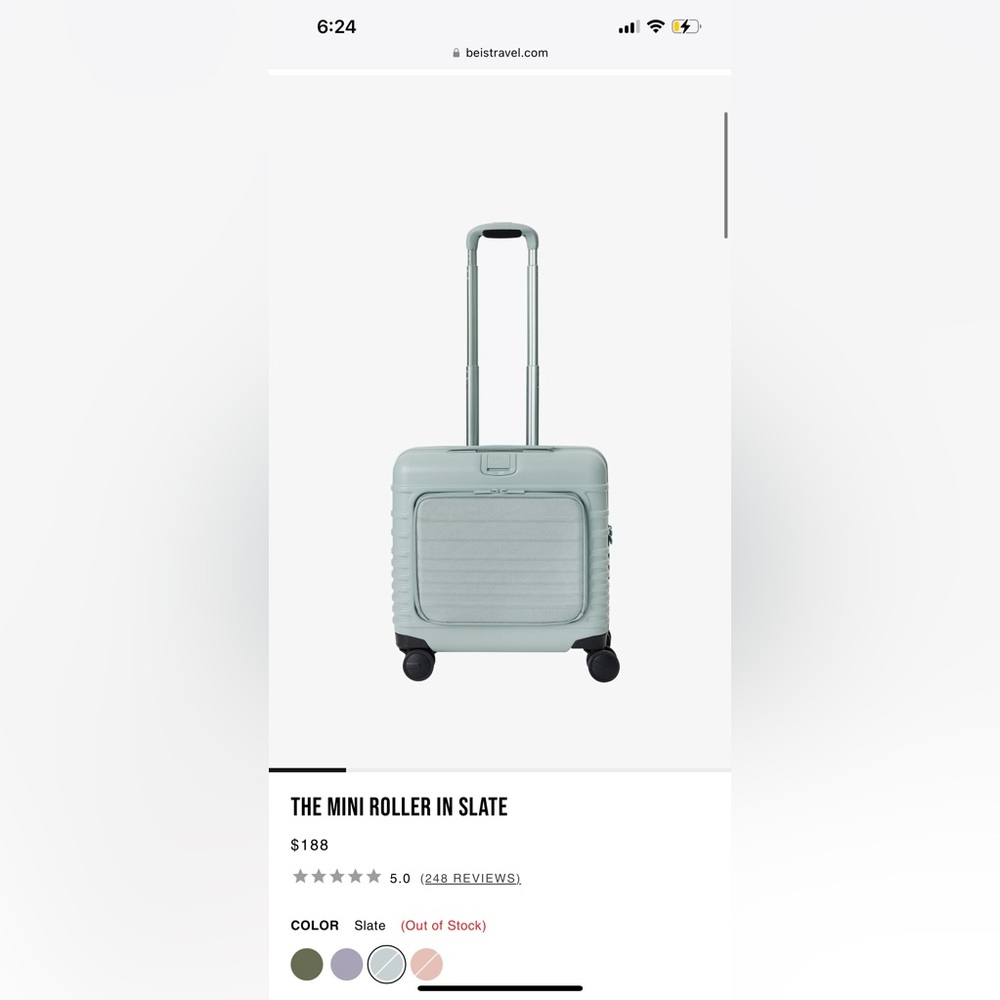 BÉIS mini roller in slate (out of stock color!!)